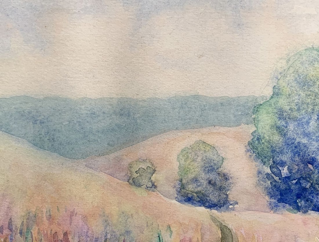 Watercolor painting Morning outside the village Ivan Tsyupka - 5