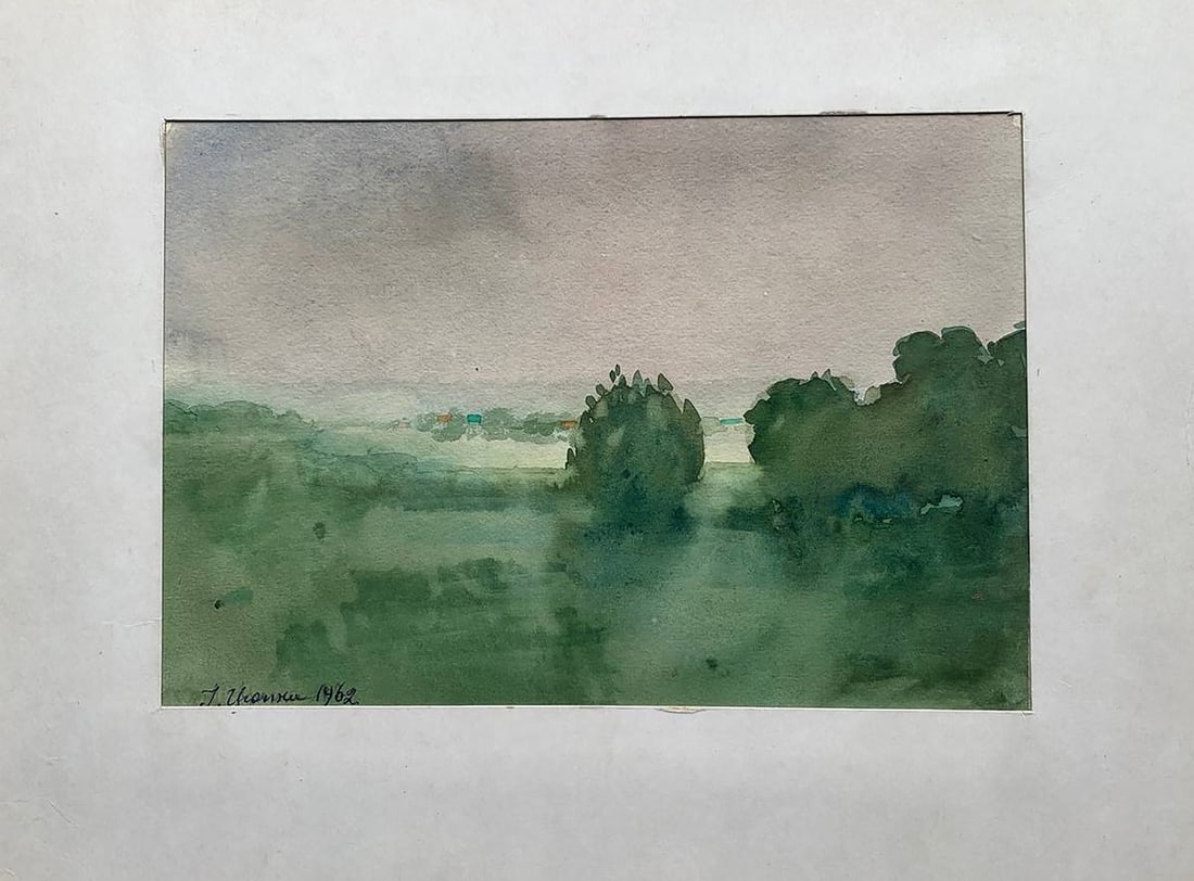 Watercolor painting Summer rain Ivan Tsyupka - 2