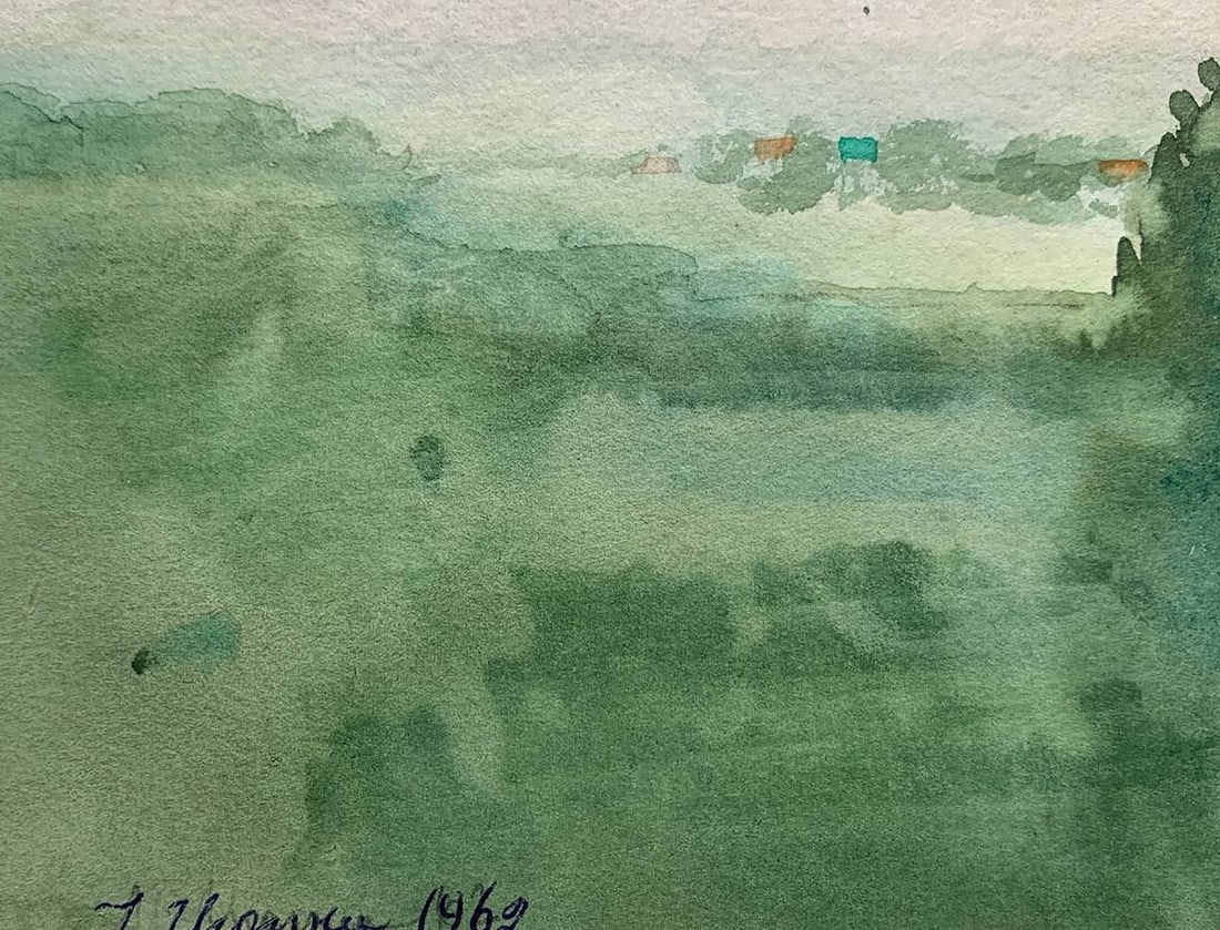 Watercolor painting Summer rain Ivan Tsyupka - 3
