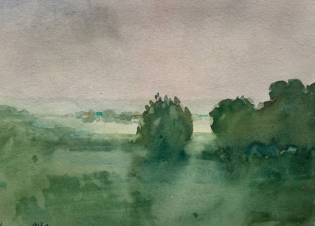 Watercolor painting Summer rain Ivan Tsyupka - 4
