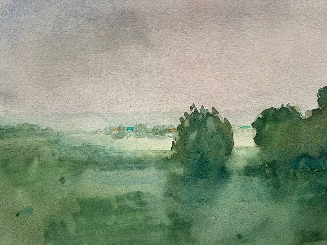 Watercolor painting Summer rain Ivan Tsyupka - 5