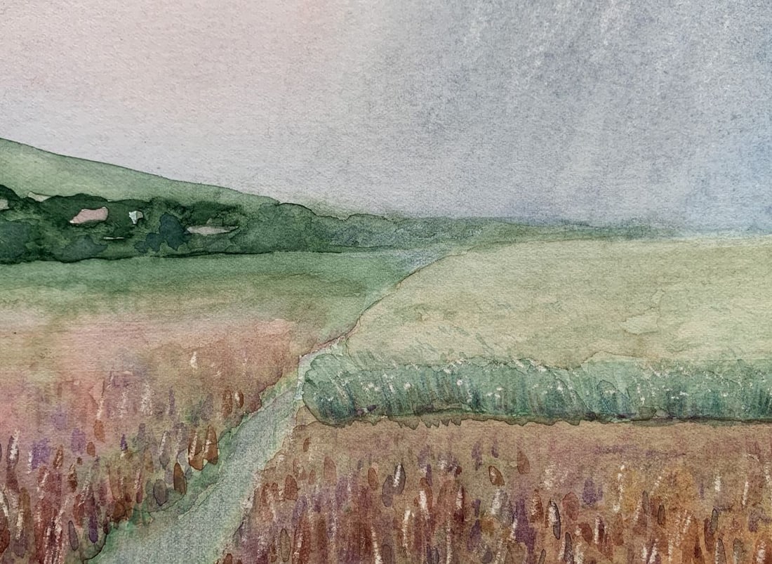 Watercolor painting Rain on the cellars Ivan Tsyupka - 5