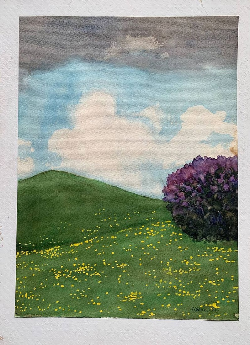 Pastel painting Rain is coming to the field Ivan Tsyupka - 2