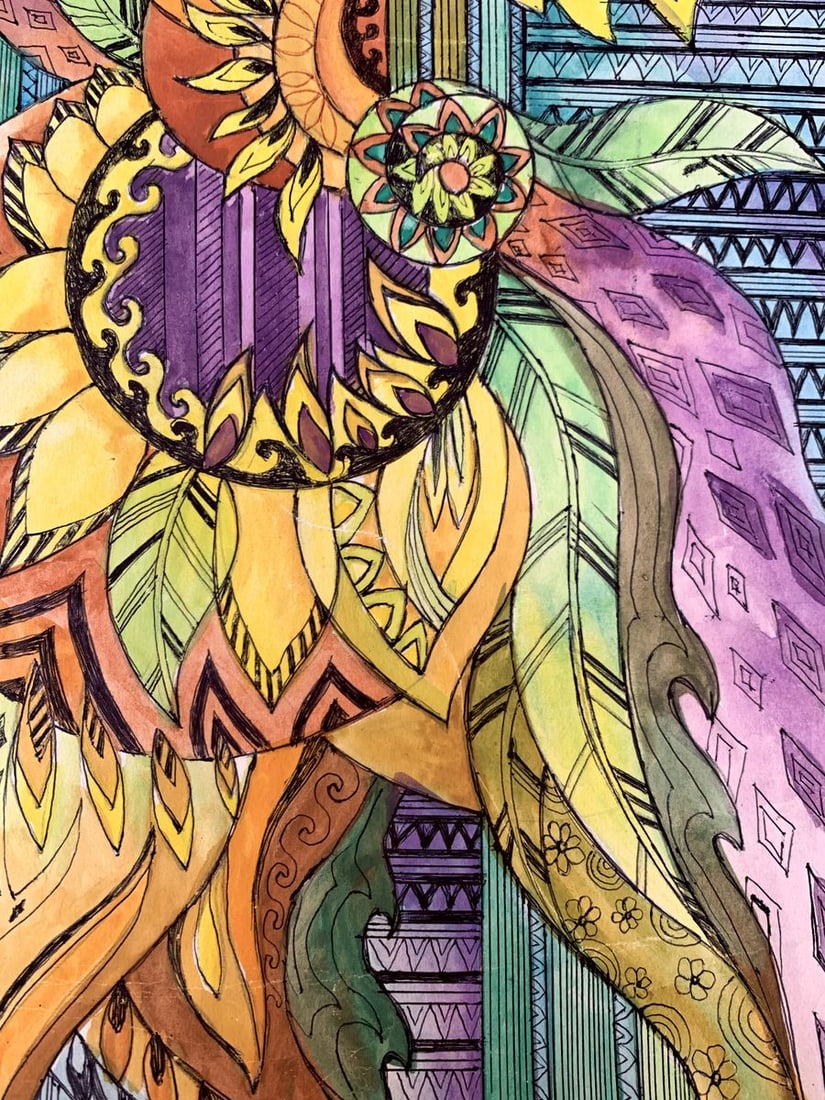 Watercolor painting Sunflowers Olga Ponomaryva - 10