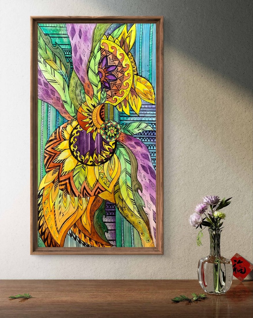 Watercolor painting Sunflowers Olga Ponomaryva - 3