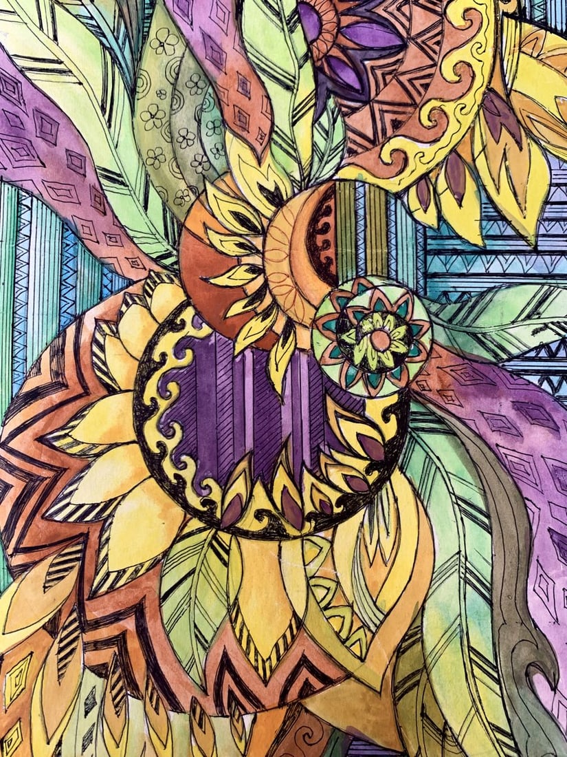 Watercolor painting Sunflowers Olga Ponomaryva - 6