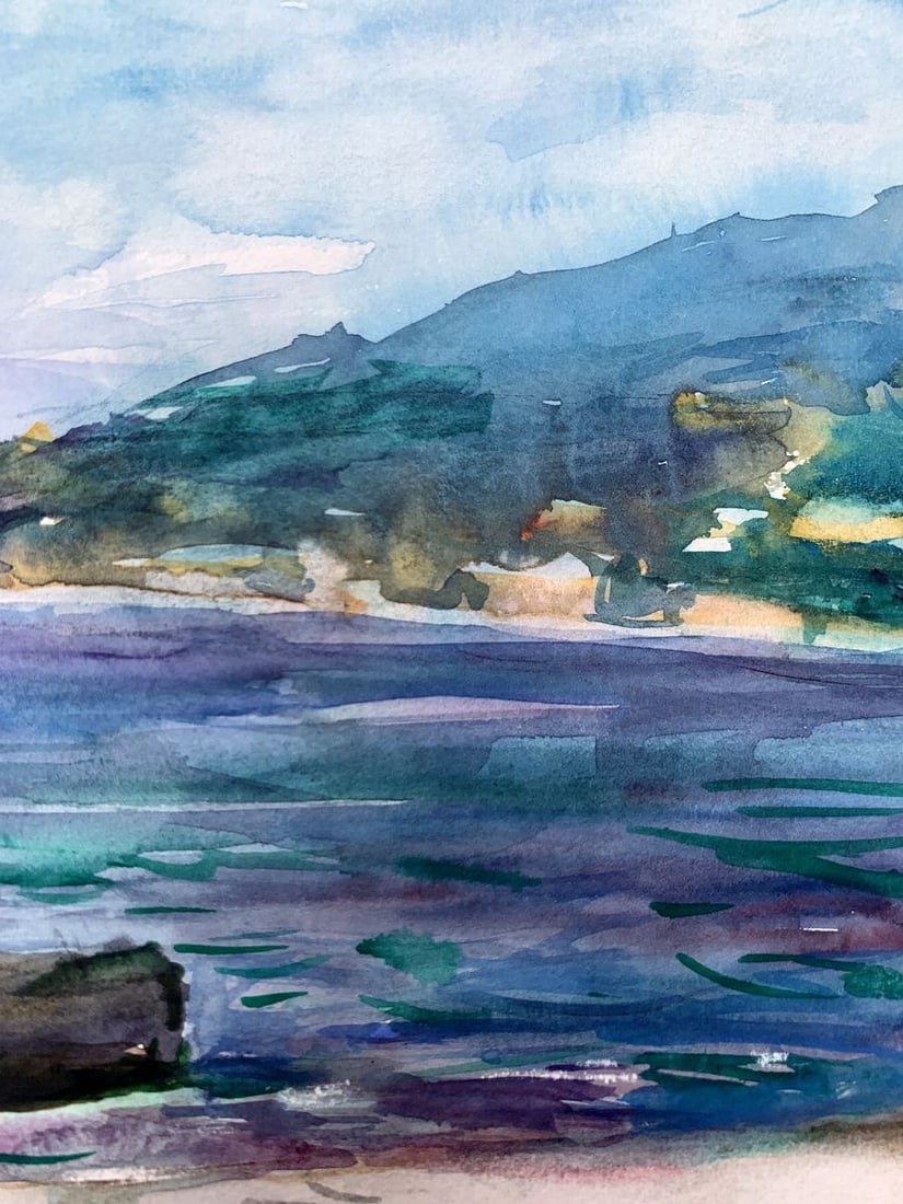 Watercolor painting Before the storm Unknown artist - 10