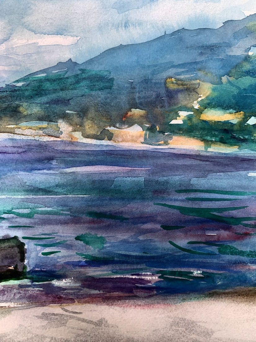 Watercolor painting Before the storm Unknown artist - 11