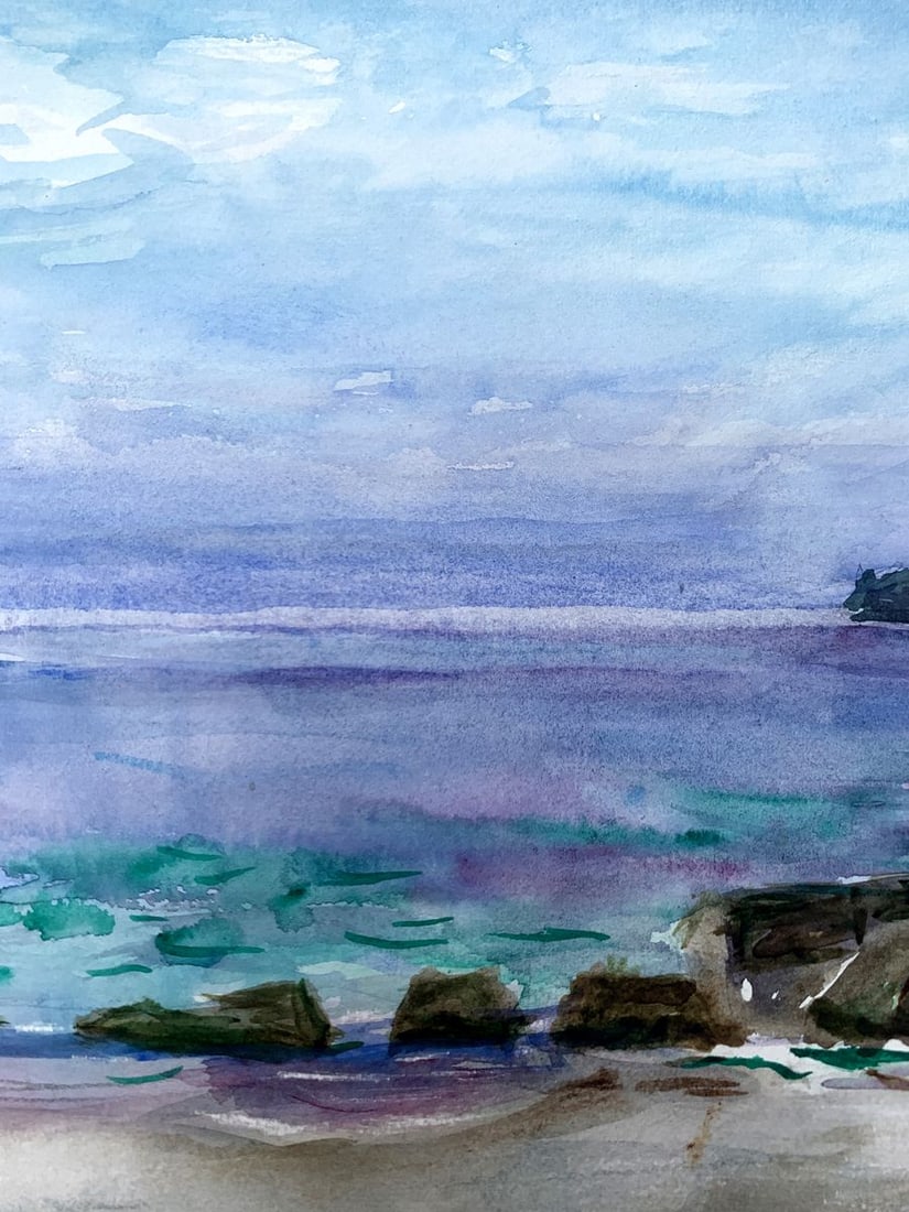 Watercolor painting Before the storm Unknown artist - 4