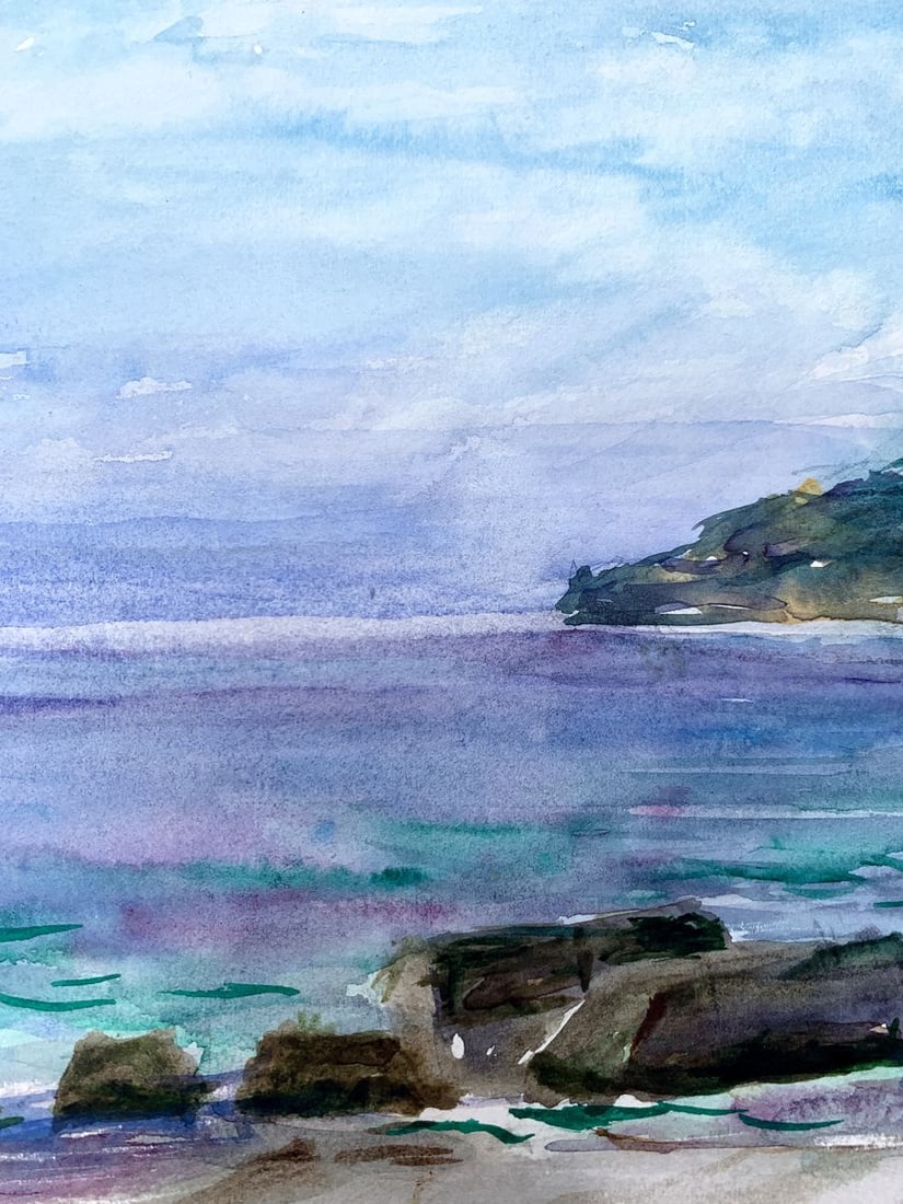Watercolor painting Before the storm Unknown artist - 5