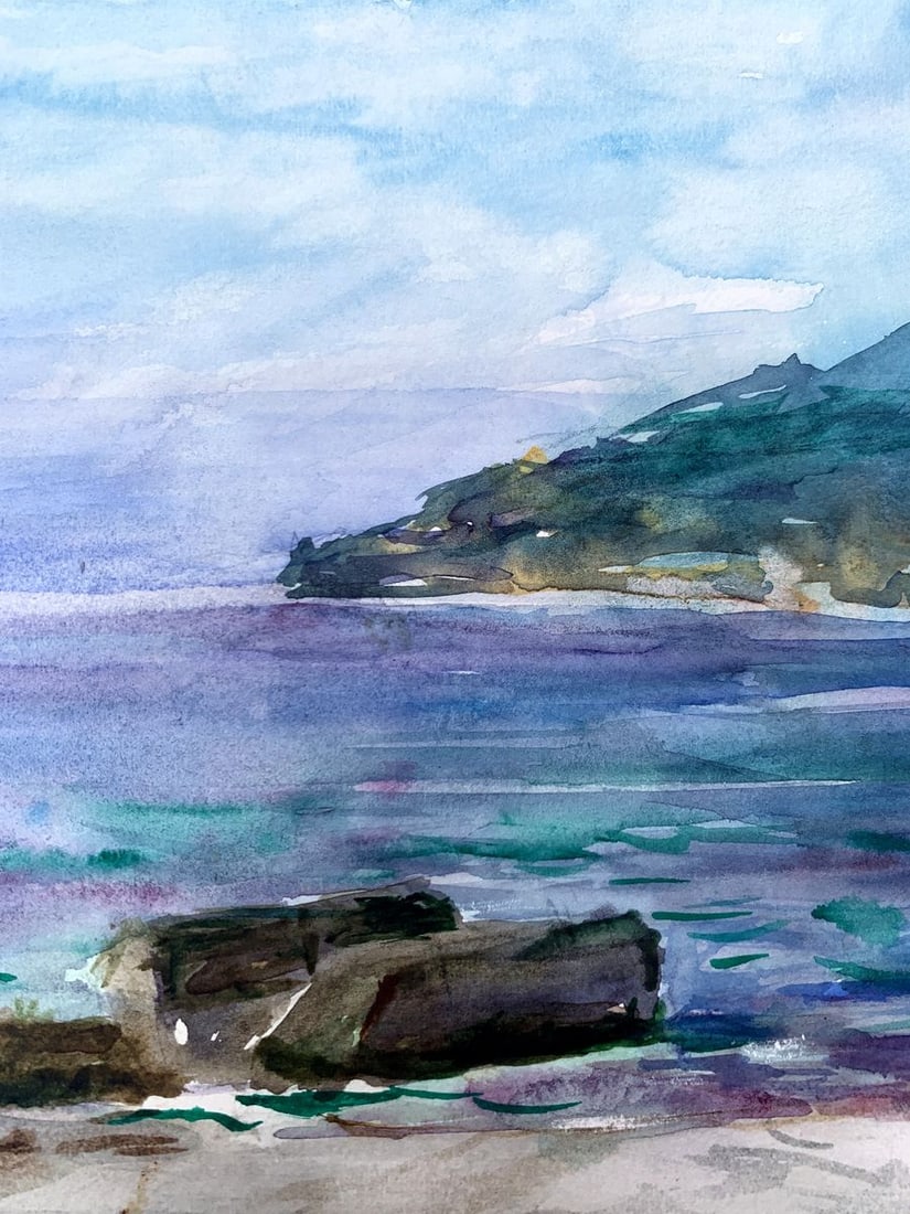 Watercolor painting Before the storm Unknown artist - 7