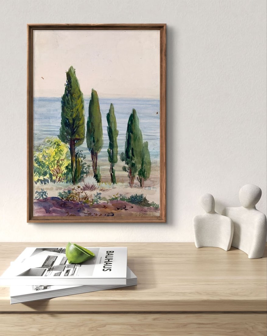 Watercolor painting Holidays at the resort Unknown artist - 3
