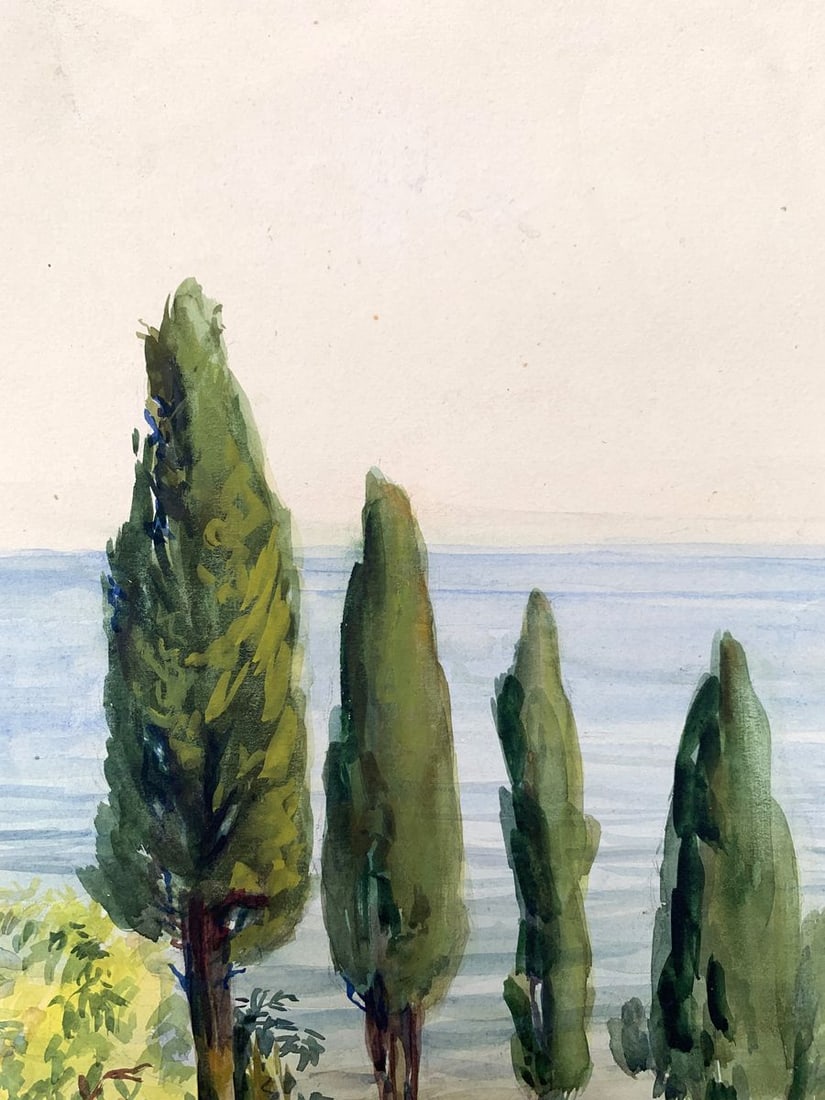 Watercolor painting Holidays at the resort Unknown artist - 4