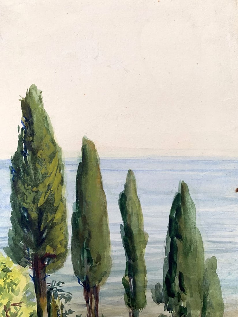 Watercolor painting Holidays at the resort Unknown artist - 5