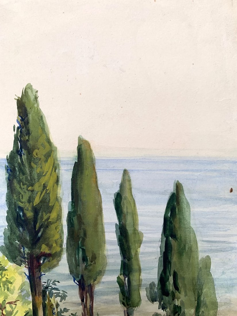Watercolor painting Holidays at the resort Unknown artist - 6