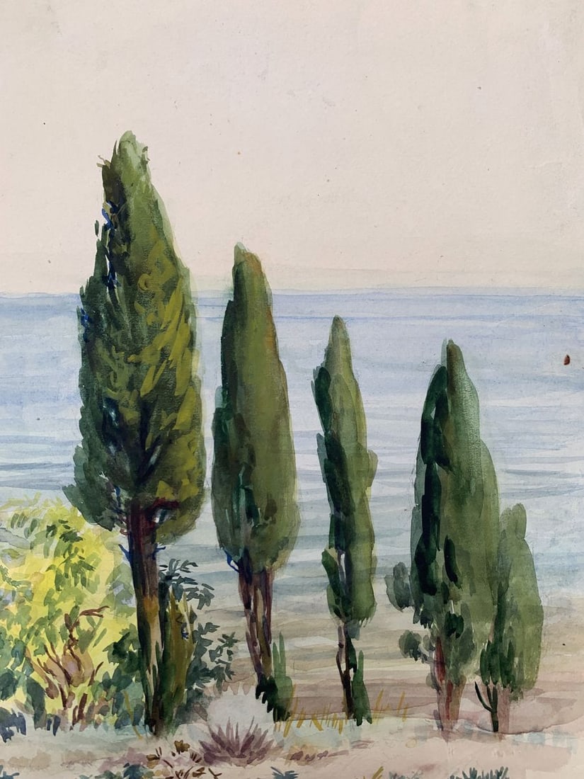 Watercolor painting Holidays at the resort Unknown artist - 8