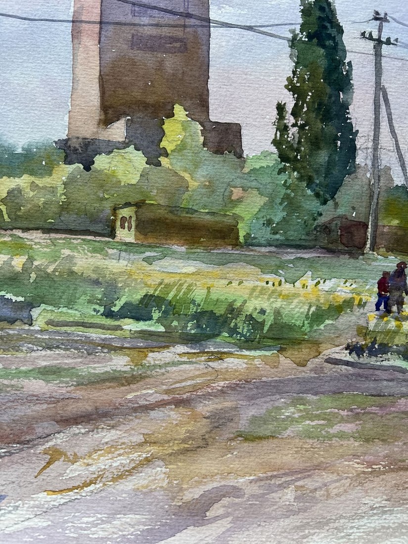 Watercolor painting Urban bustle V. Mishurovsky - 5