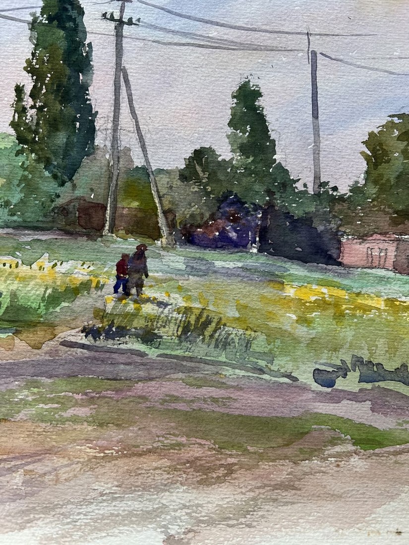 Watercolor painting Urban bustle V. Mishurovsky - 6