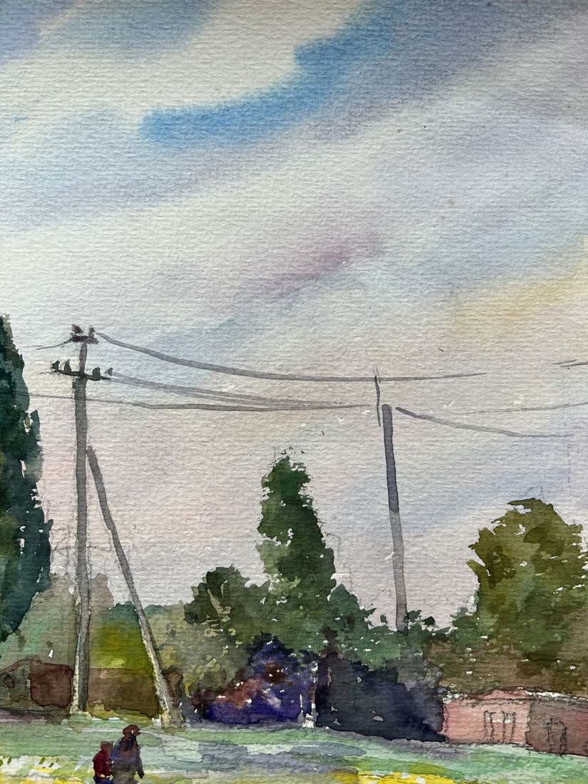 Watercolor painting Urban bustle V. Mishurovsky - 7