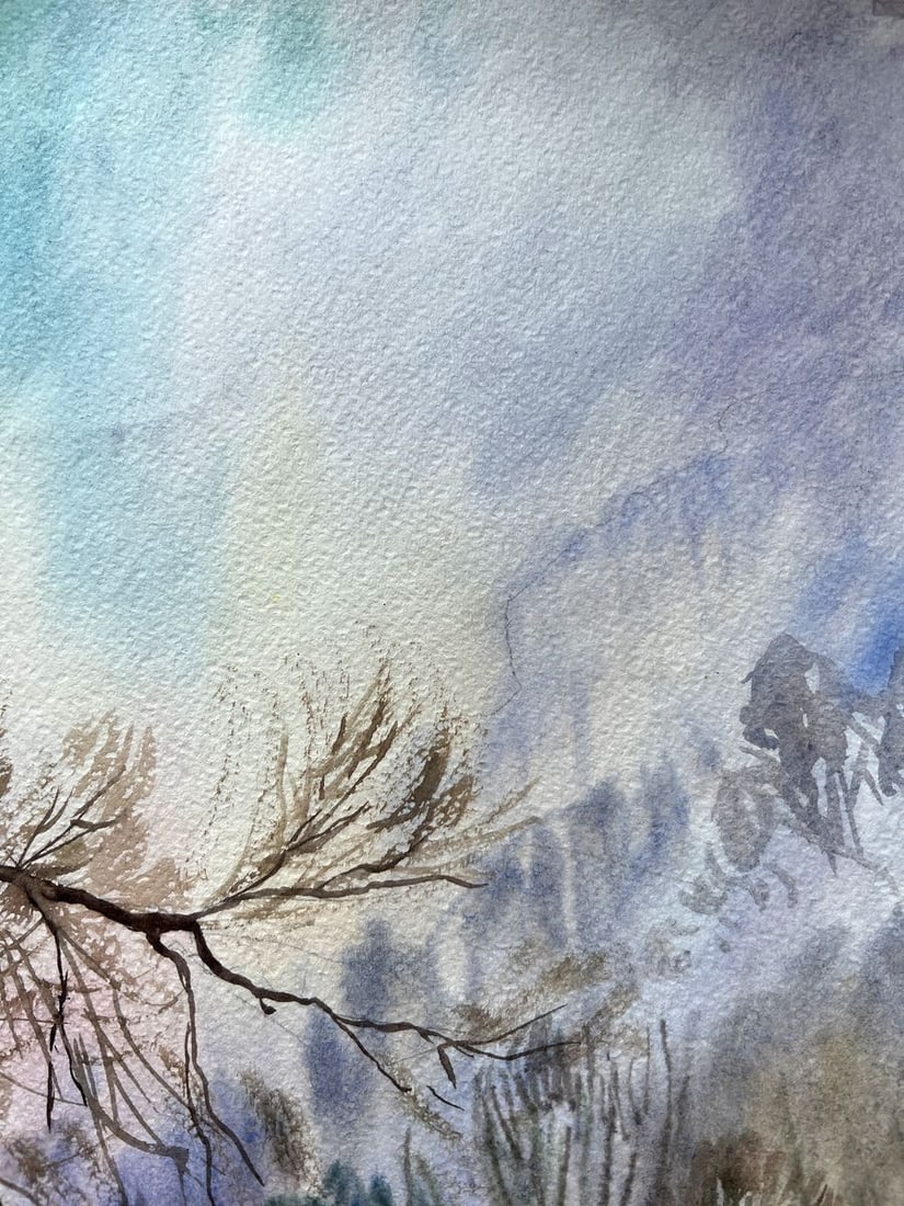 Watercolor painting Winter has come V. Mishurovsky - 5