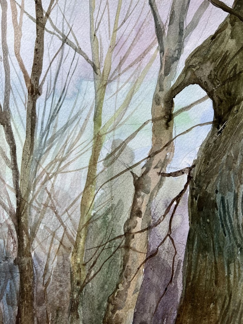 Watercolor painting The moment in the tree V. Mishurovsky - 2