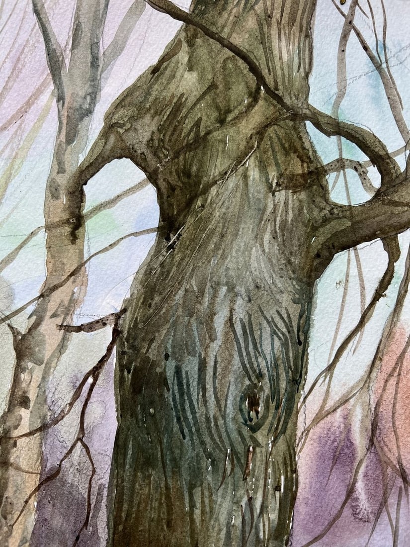 Watercolor painting The moment in the tree V. Mishurovsky - 3