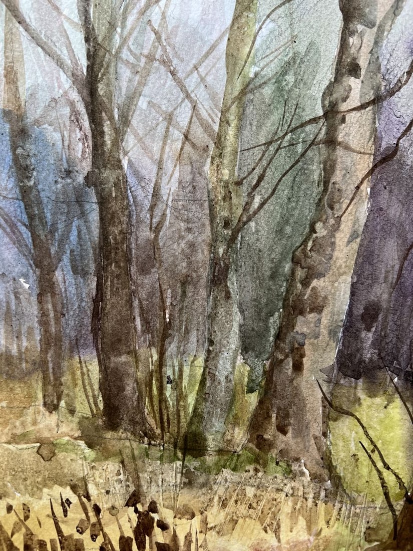 Watercolor painting The moment in the tree V. Mishurovsky - 4