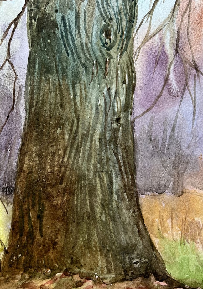 Watercolor painting The moment in the tree V. Mishurovsky - 5
