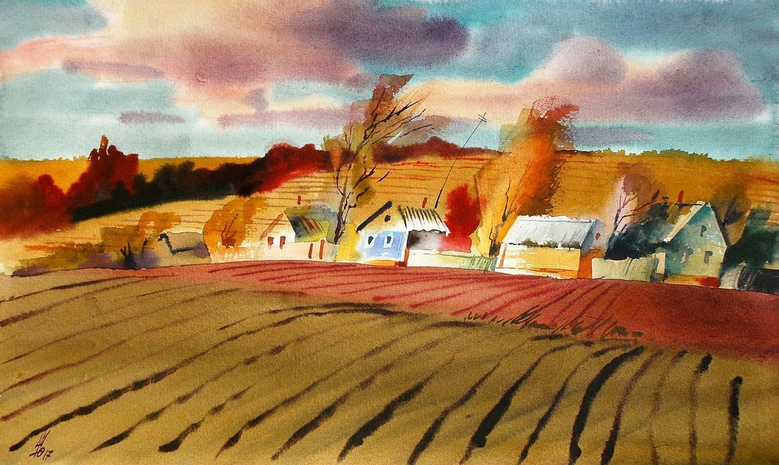Watercolor painting October Egor Ktpatunov (1 of 5)