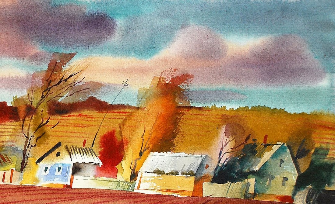 Watercolor painting October Egor Ktpatunov - 3