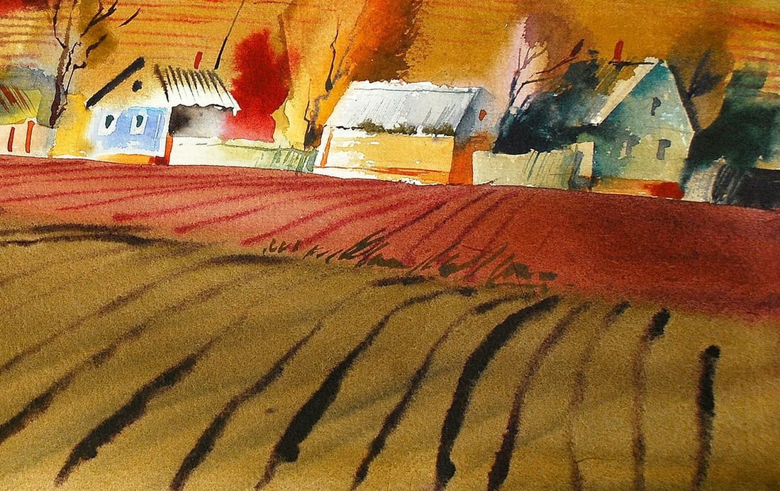 Watercolor painting October Egor Ktpatunov - 5