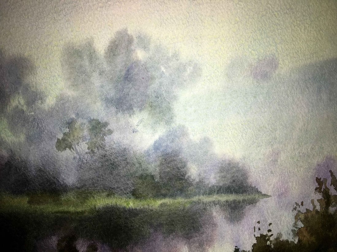 Swamp watercolor painting Viktor Mikhailichenko - 3