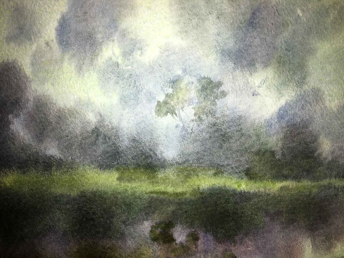 Swamp watercolor painting Viktor Mikhailichenko - 4