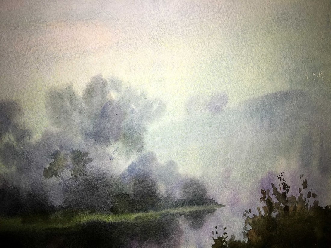 Swamp watercolor painting Viktor Mikhailichenko - 7