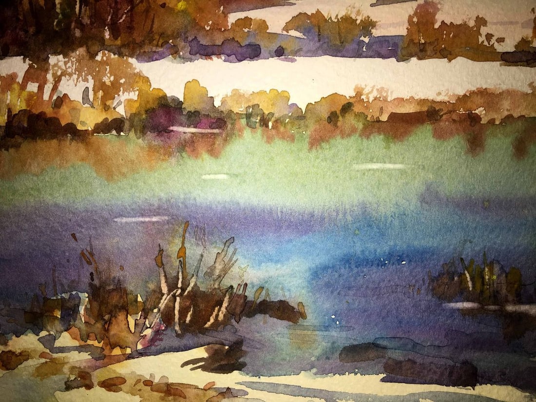 Early spring watercolor painting Viktor Mikhailichenko - 7