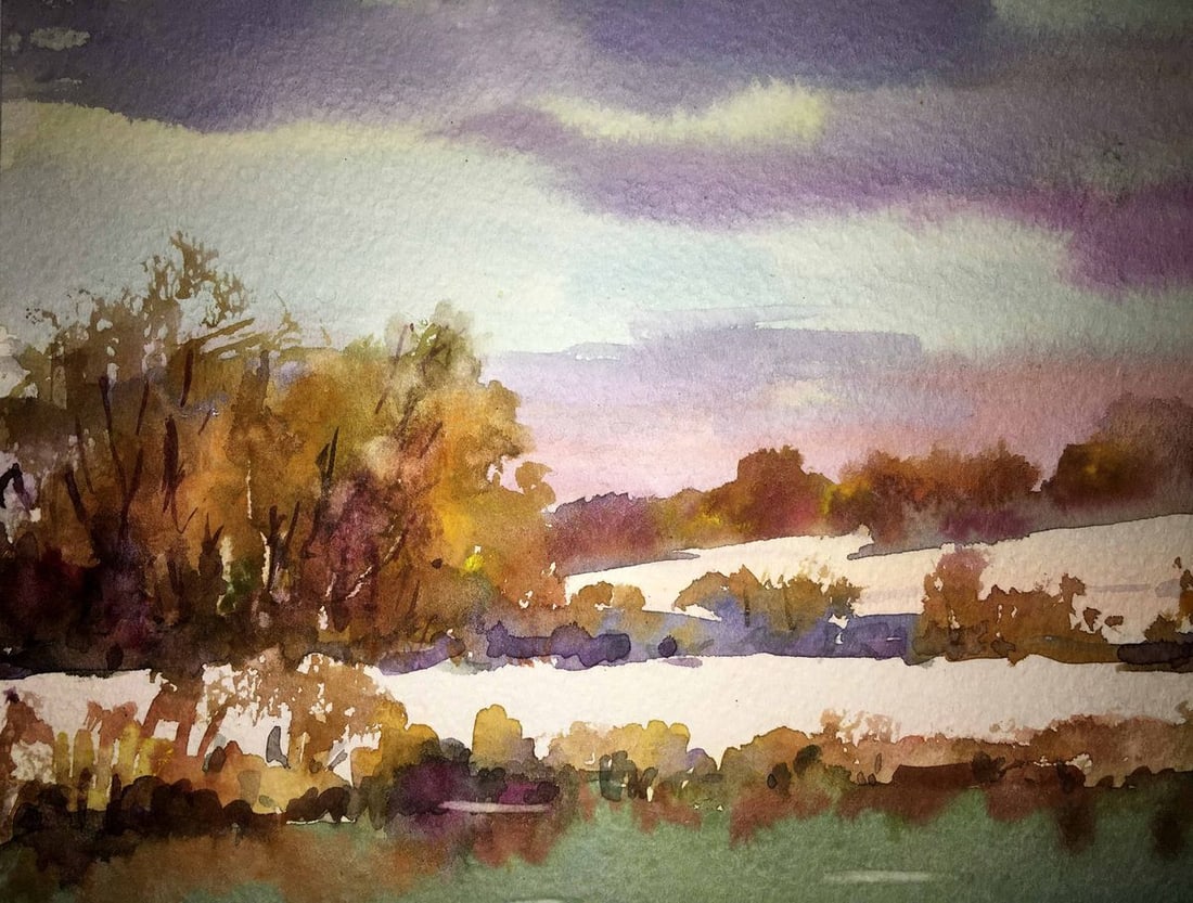 Early spring watercolor painting Viktor Mikhailichenko - 8
