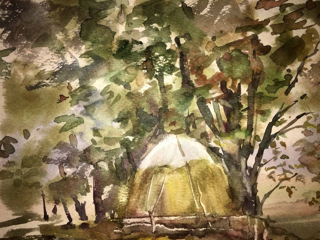 Forest watercolor painting Viktor Mikhailichenko - 9