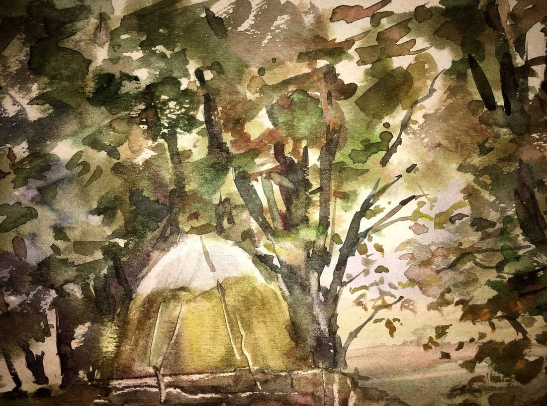 Forest watercolor painting Viktor Mikhailichenko - 7