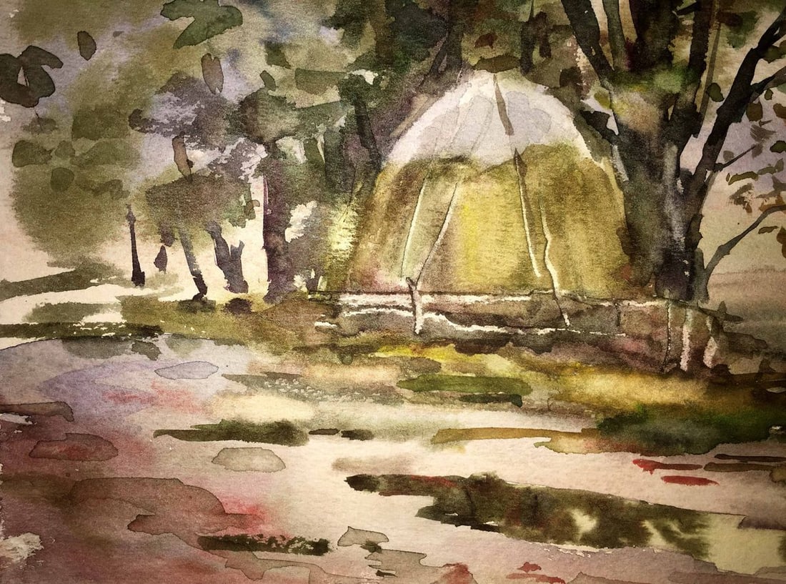 Forest watercolor painting Viktor Mikhailichenko - 8