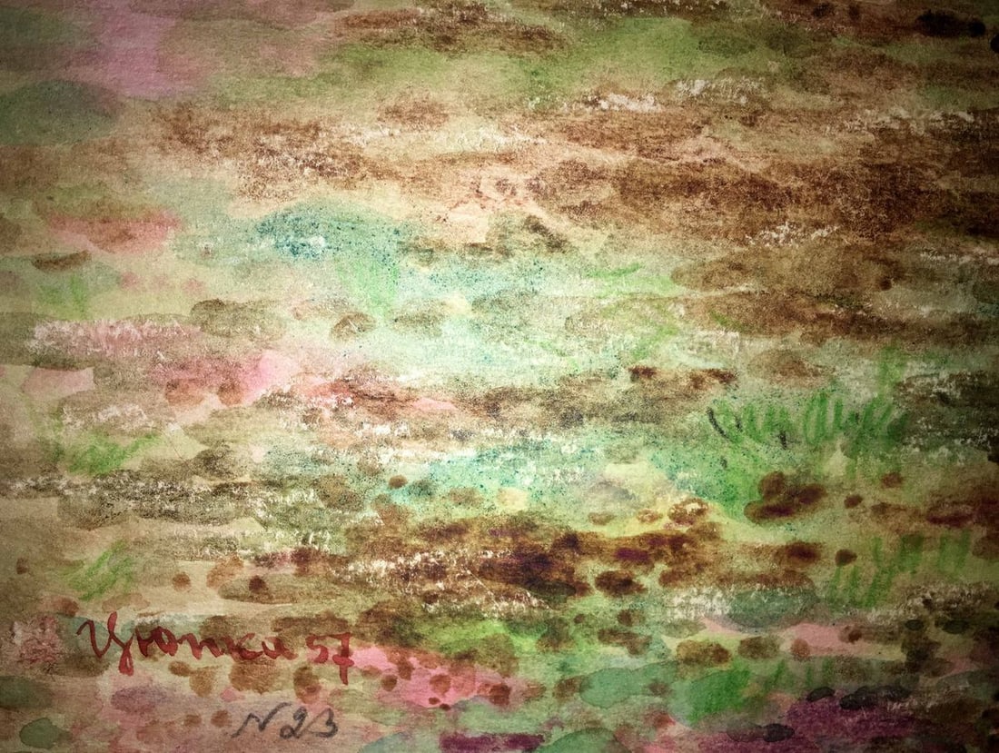 Clover field watercolor painting Ivan Kirillovich Zyupka - 4