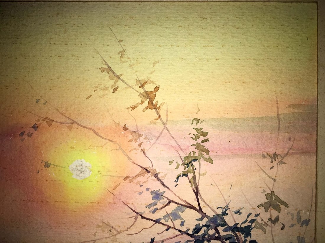 Sunset watercolor painting Nikolai Bendrik - 5