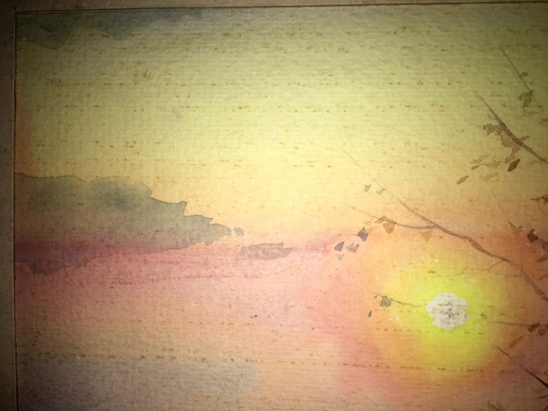 Sunset watercolor painting Nikolai Bendrik - 8