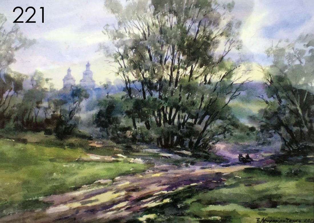 After the rain watecolor painting Viktor Mikhailichenko (1 of 10)