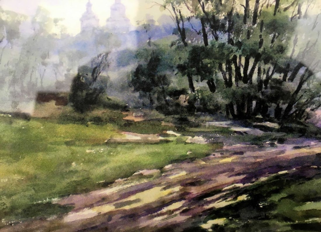 After the rain watecolor painting Viktor Mikhailichenko - 6