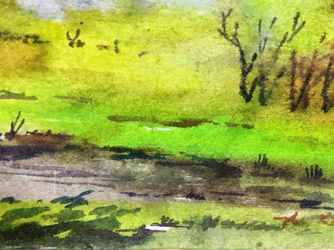 Summer landscape watercolor painting A. Horov - 4