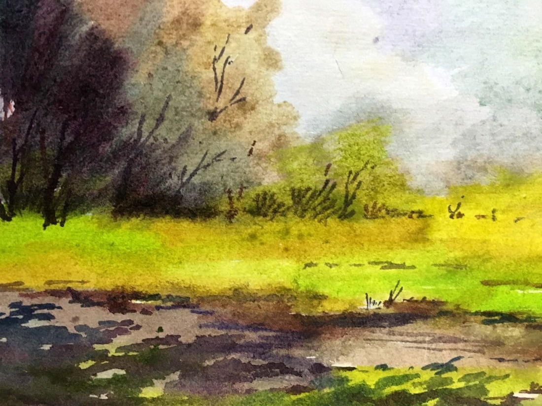 Summer landscape watercolor painting A. Horov - 5