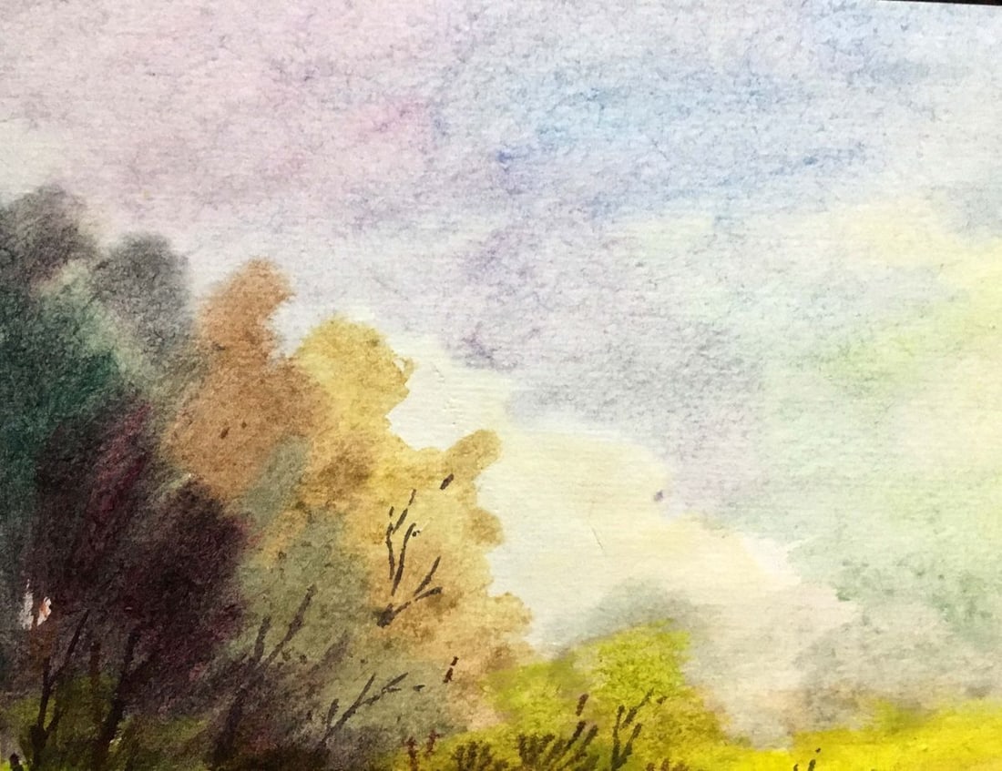 Summer landscape watercolor painting A. Horov - 6