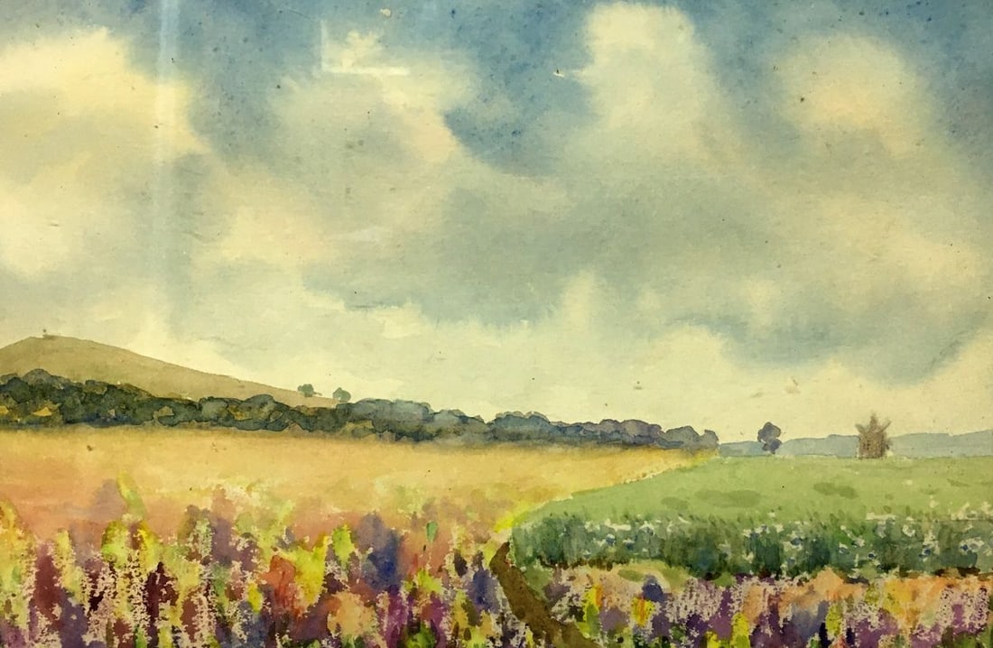 Watercolor painting Fields Tsyupka Ivan Kirillovich - 2