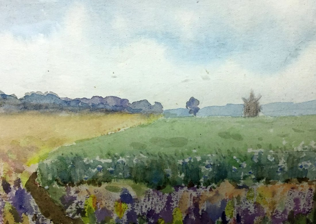 Watercolor painting Fields Tsyupka Ivan Kirillovich - 7
