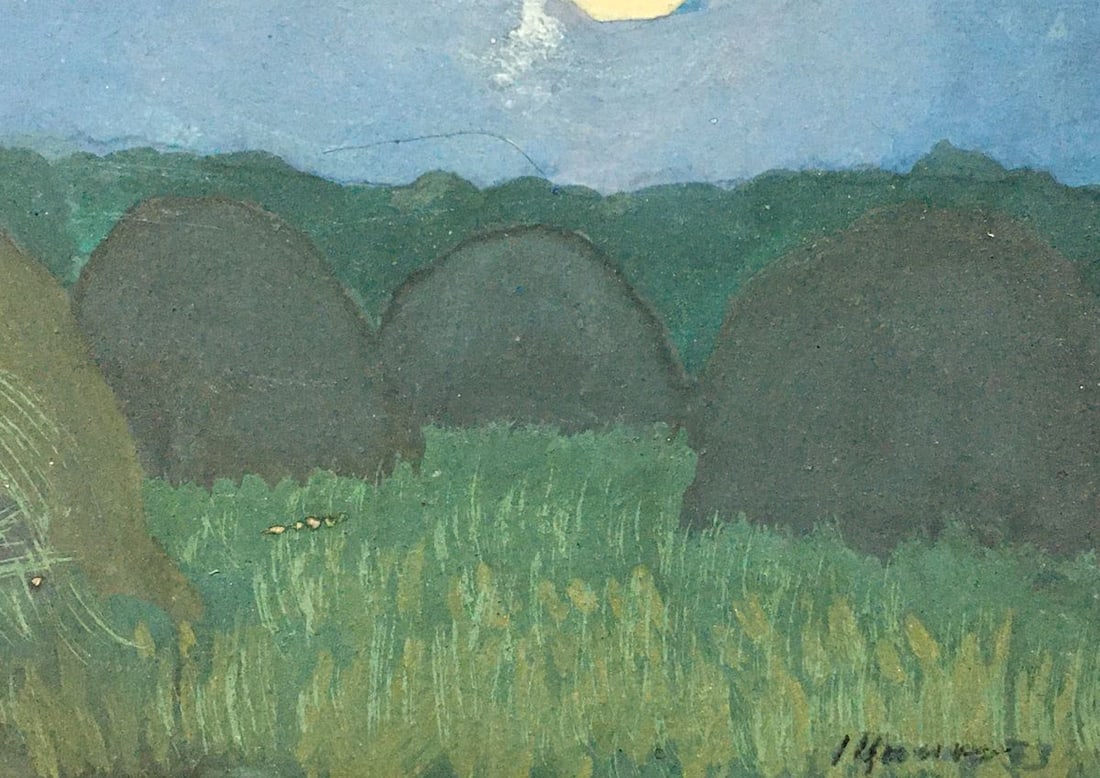 Watercolor painting Night landscape Tsyupka Ivan Kirillovich - 3